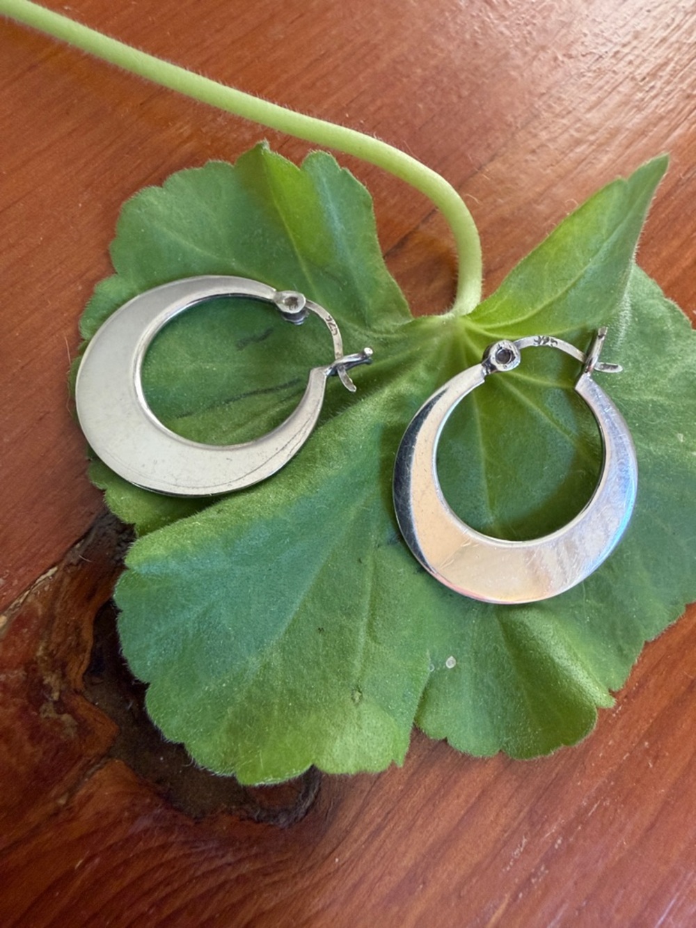 Sterling silver hoops